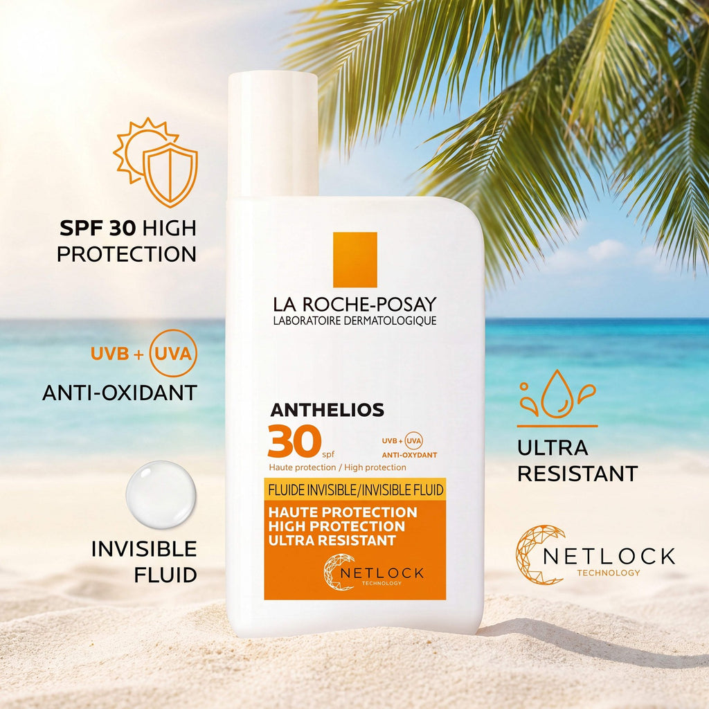 SPF30 Daily Sun Protection Fluid - Lightweight, Invisible UV Screen 50ml