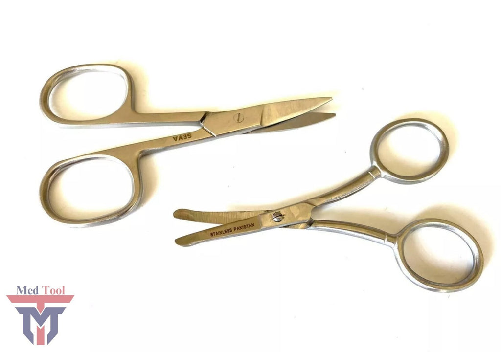 Men's Facial Hair Scissors Beard Mustache Nose Hair Trimming Tool