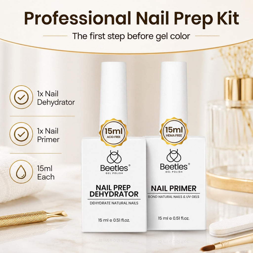 Beetles Nail Dehydrator & Primer Set HEMA-Free 15ml for Gel Nails