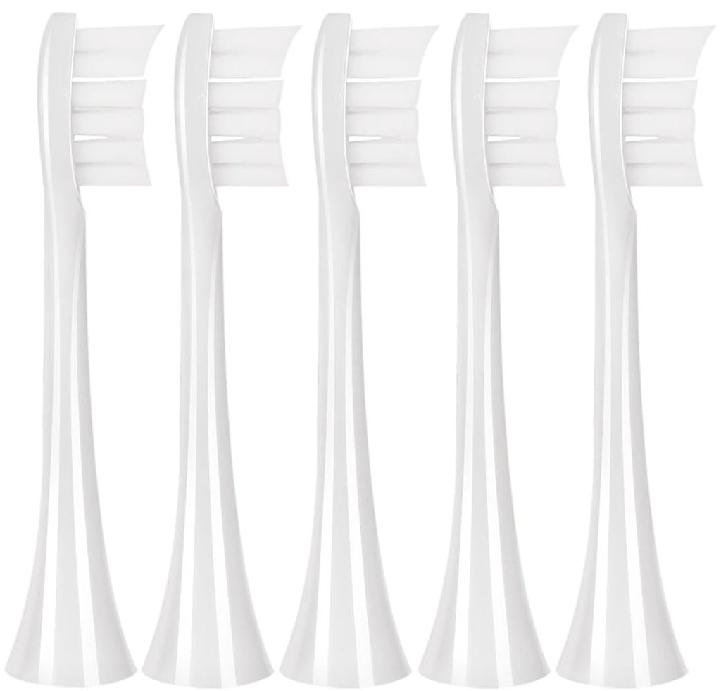 Replacement Toothbrush Heads for Boka 2.0 & 3.0 - Pack of 5, White