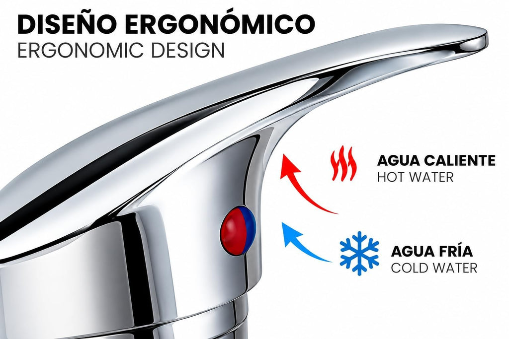 Salon Shampoo Bowl Faucet with 19.68 Inch Hose - Hot & Cold Water, Chrome Finish
