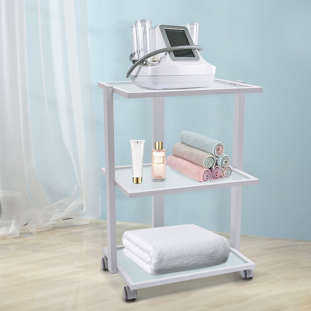 3 Tier Salon Trolley Cart with Wheels for Beauty & Spa Storage