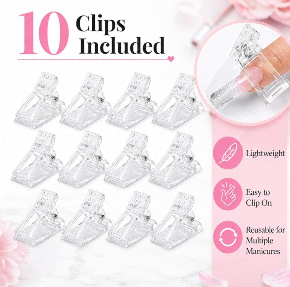 10 Pack Nail Tip Clipper Set for DIY Gel Extensions & manicures