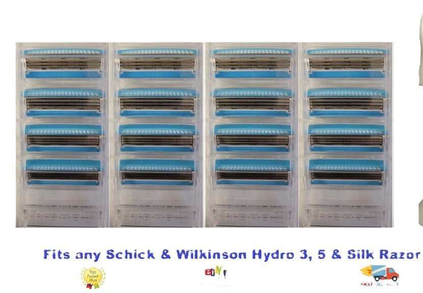 Schick Hydro 3 Razor Blade Refills - Compatible with Hydro5 Silk5