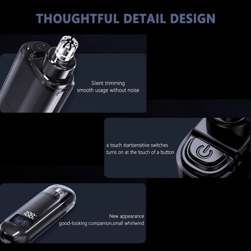 Electric Nose & Ear Trimmer for Men USB Rechargeable Compact Grooming Tool