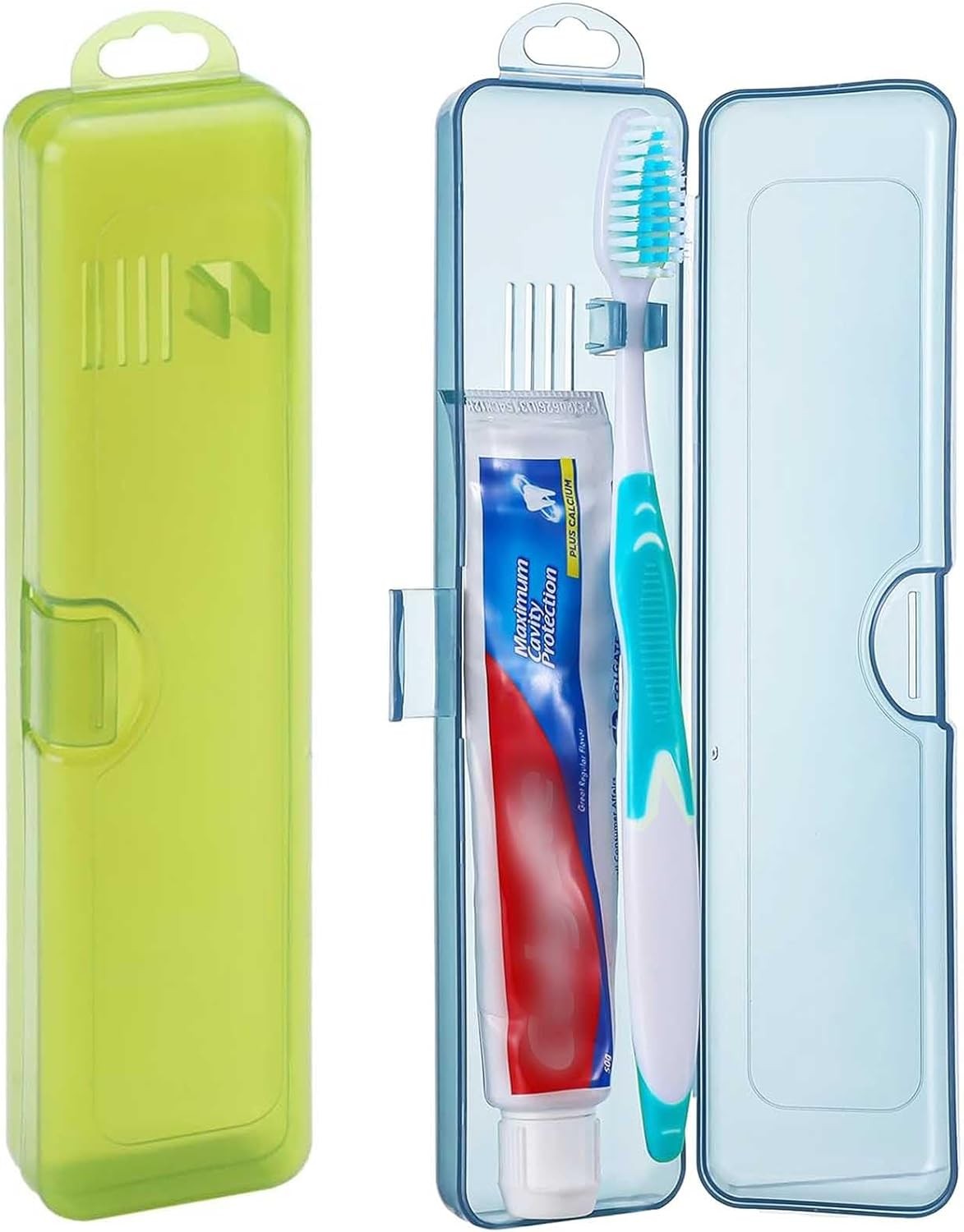 Travel Toothbrush Case 2 Pack Breathable Portable Holder for Camping & Gym