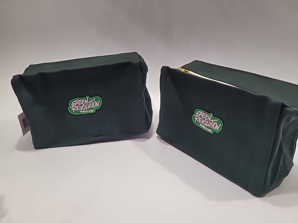 Large Green Canvas Bag Set for Manicure & Nail Kit Storage