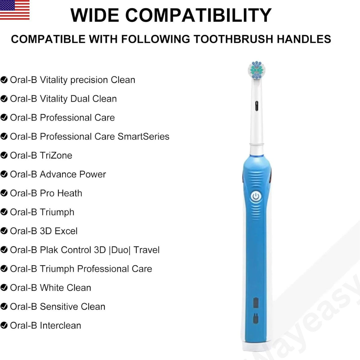 8PCS Electric Toothbrush Replacement Heads Compatible with Oral-B