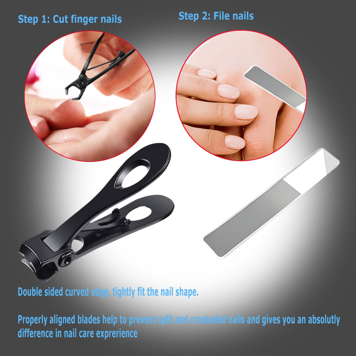Heavy Duty Extra Large Toe Nail Clippers for Thick Nails - Professional Pedicure Tool