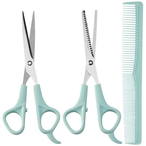 Professional Hair Cutting Scissors & Thinning Shears with Comb - Barbershop Kit