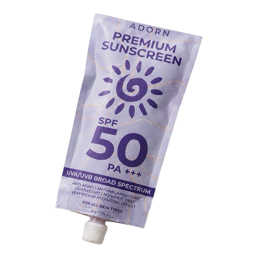 Adorn SPF 50 Sunscreen Face Protects Skin with Hyaluronic Acid & Centella 50g