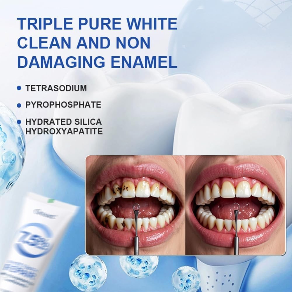 Nano Hydroxyapatite Toothpaste for Whitening & Enamel Repair - 4oz, Fluoride-Free