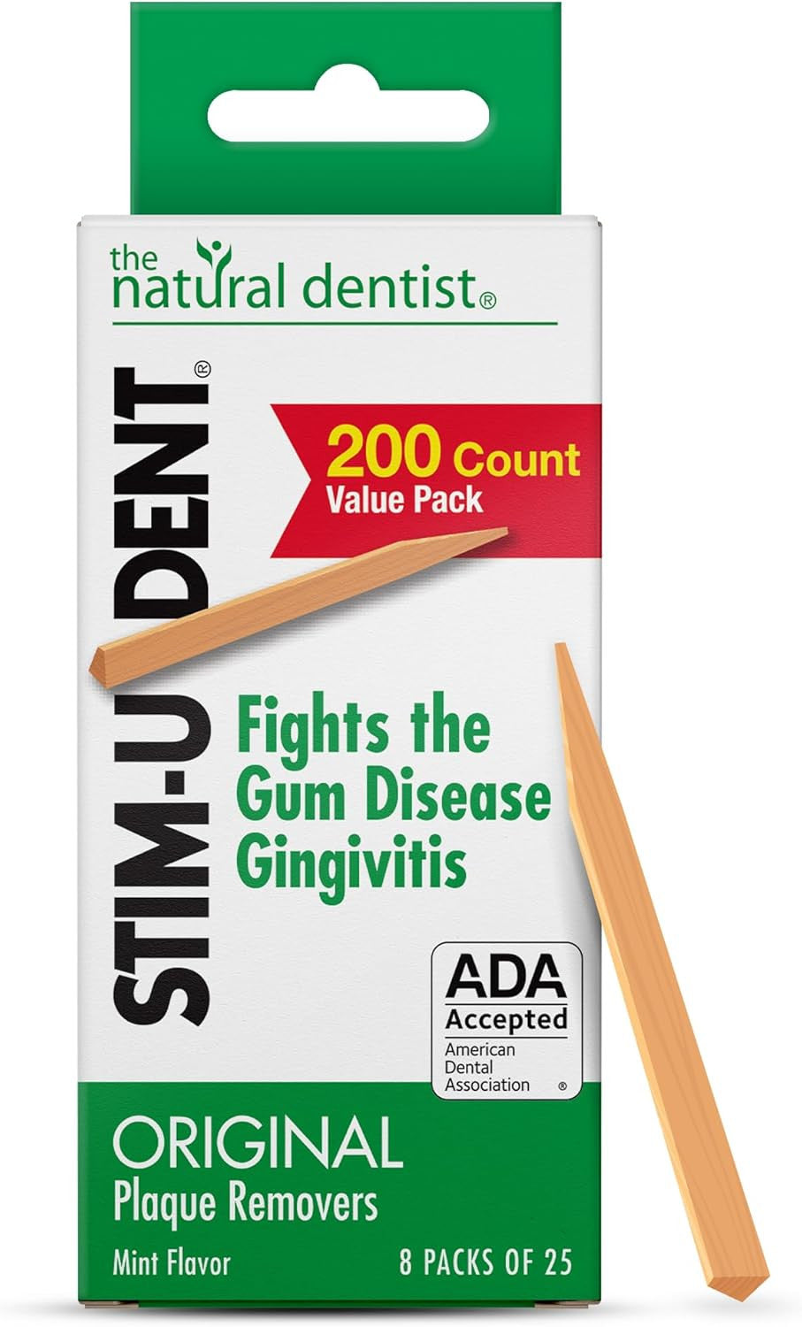 Dental Picks Mint Floss Picks for Oral Hygiene, Wooden Toothpicks for Food