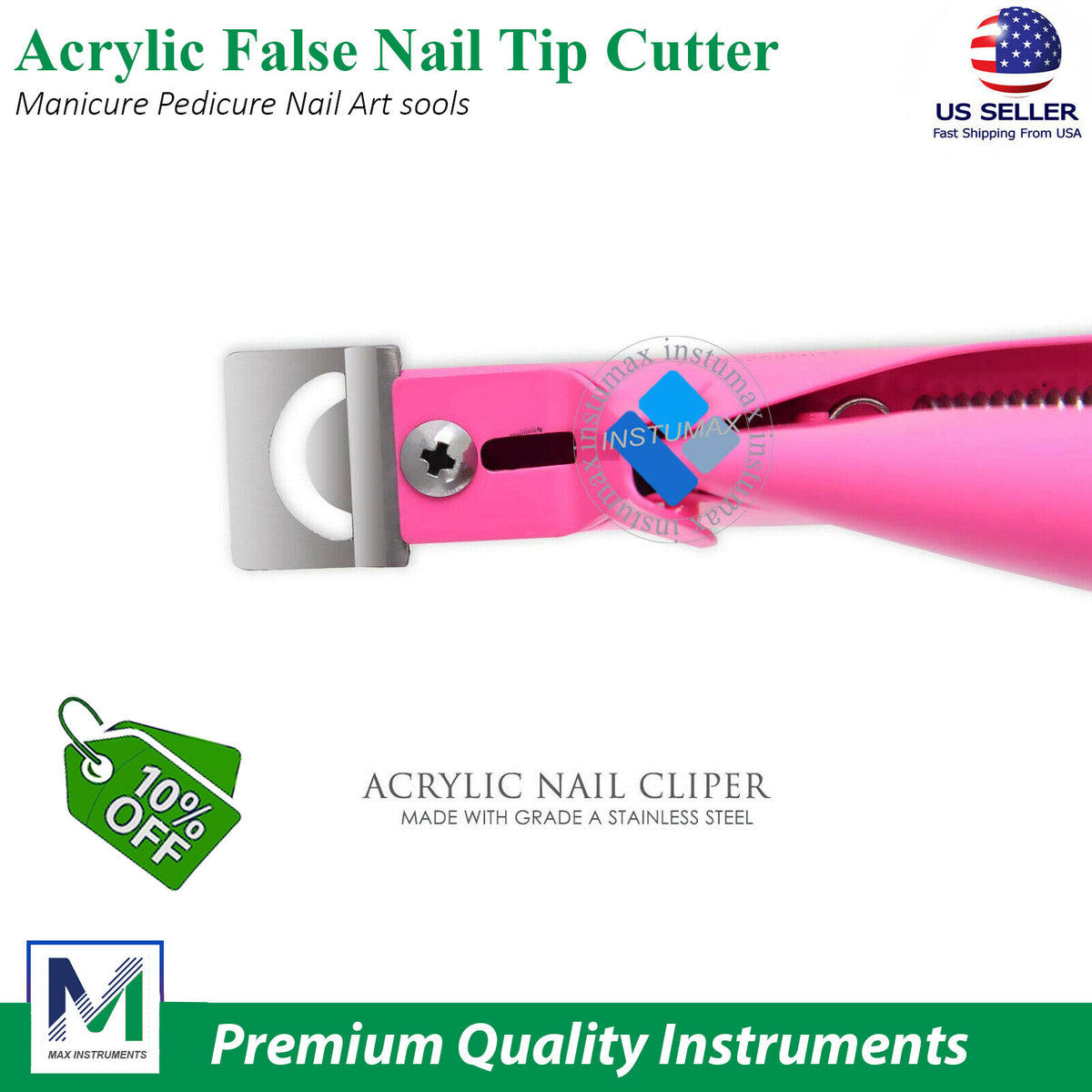 Manicure Nail Tip Cutter Acrylic False Nail Clipper for Nail Art - Multiple Colors