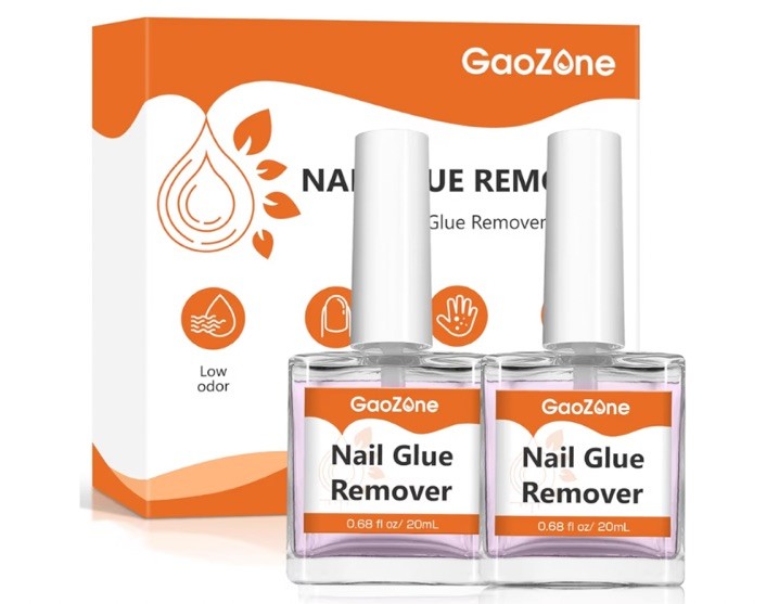 Nail Glue Remover Damage-Free 2-Pack - Gentle Nail Polish & Glue Remover