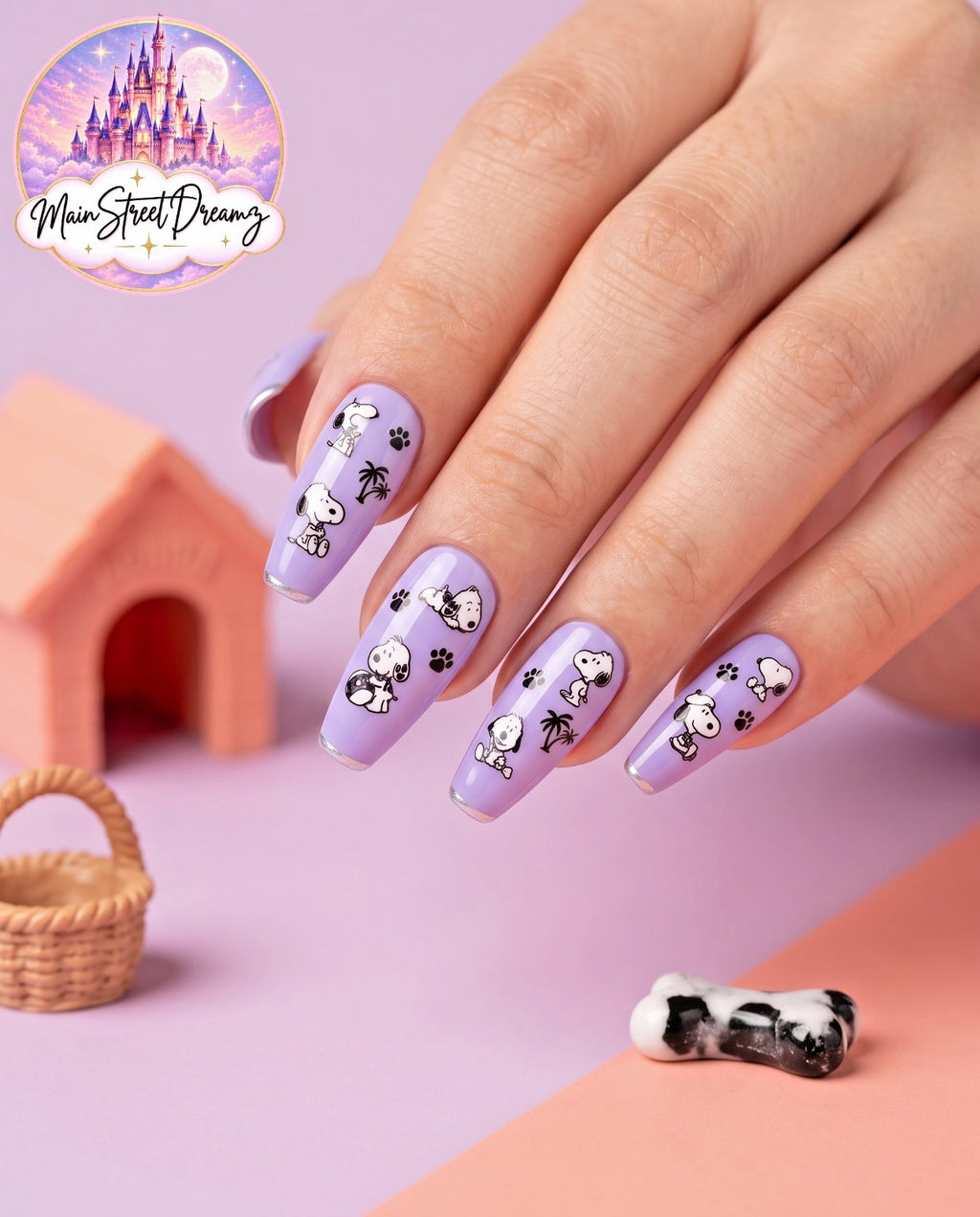 Snoopy 5D Nail Art Stickers - Peanuts Nail Decals for Manicure
