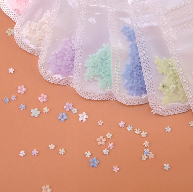 Mixed Color Change 3D Flower Nail Art Decorations - 500pcs & 100pcs Sets