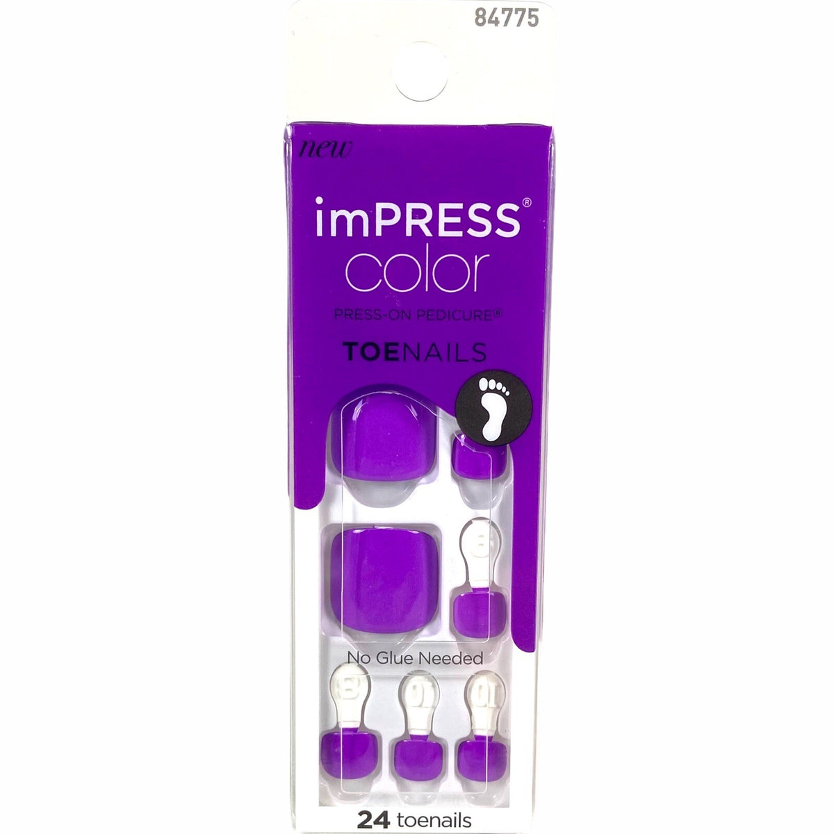 Press On Pedicure Toe Nails - Solid Purple Gel Nails for Manicure & Pedicure