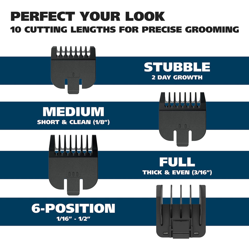 Battery Operated Beard & Mustache Trimmer for Men - Wahl Groomsman