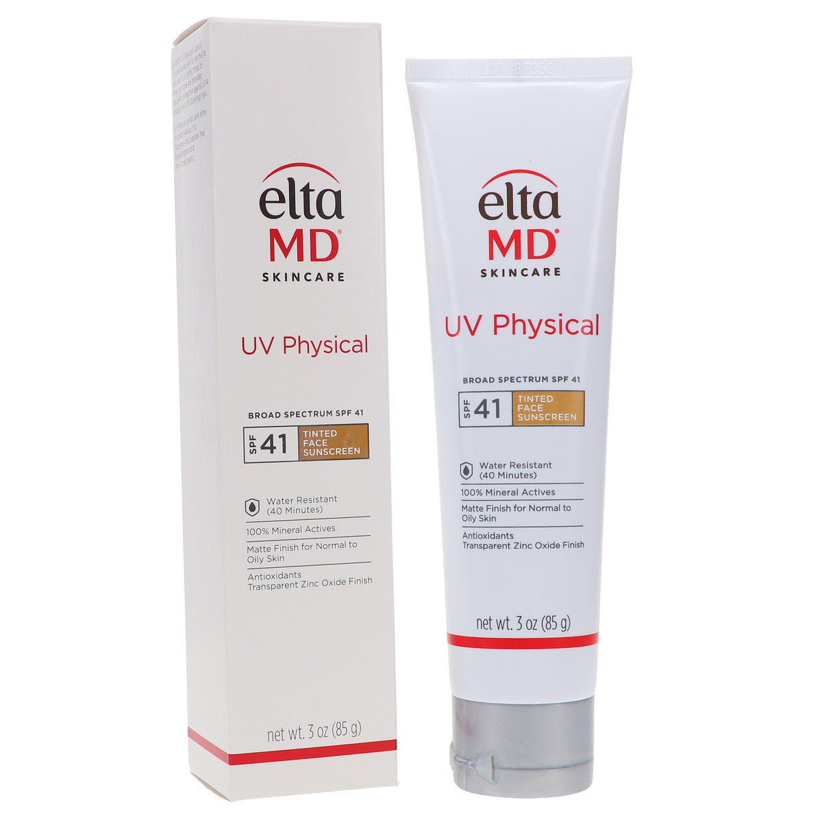 Mineral Sunscreen SPF 41 Tinted Face Sunscreen 3 oz - Broad Spectrum, Water-Resistant, Oily & Sensitive Skin Safe
