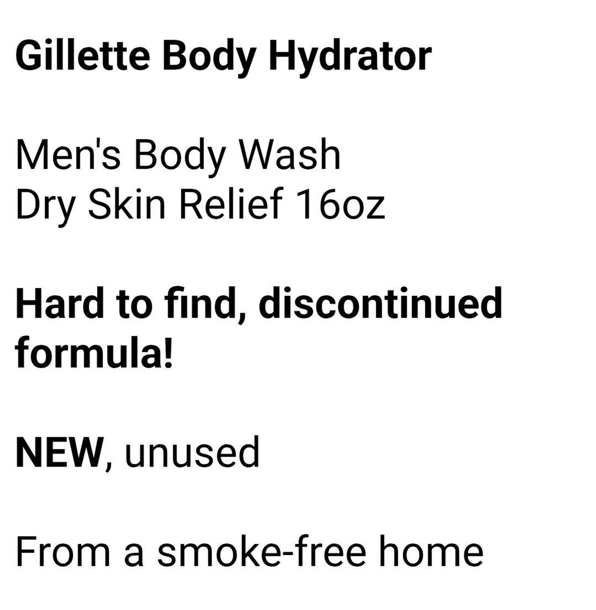 Gillette Body Hydrator Men's Body Wash for Dry Skin Relief 16oz Discontinued
