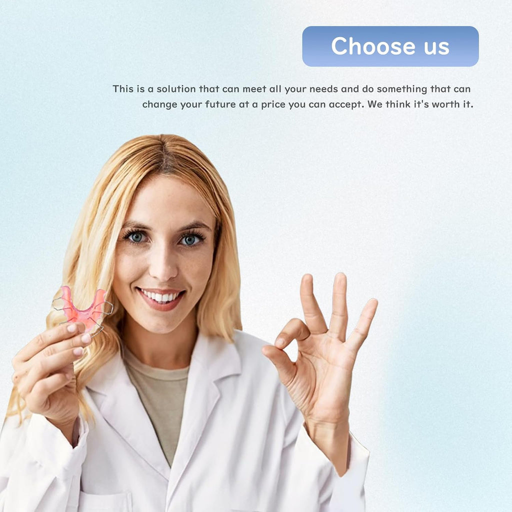 Custom Teeth Retainer Set - 2 Pink Hawley Retainers for Post-Orthodontic Alignment