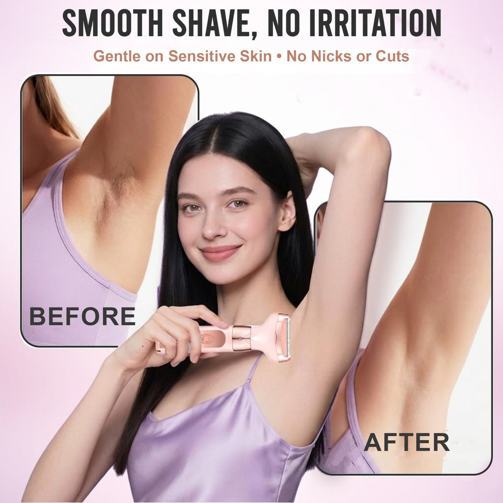 Women's Electric Razor & Trimmer - Waterproof Rechargeable Shaver for Face, Legs, Bikini, Underarms