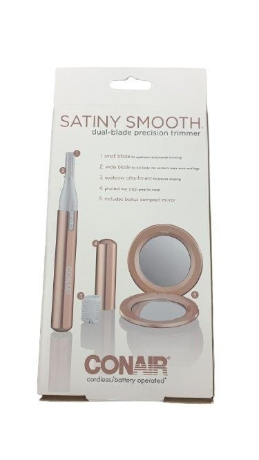 Conair Dual Blade Precision Trimmer with Compact Mirror - Cordless Grooming Tool