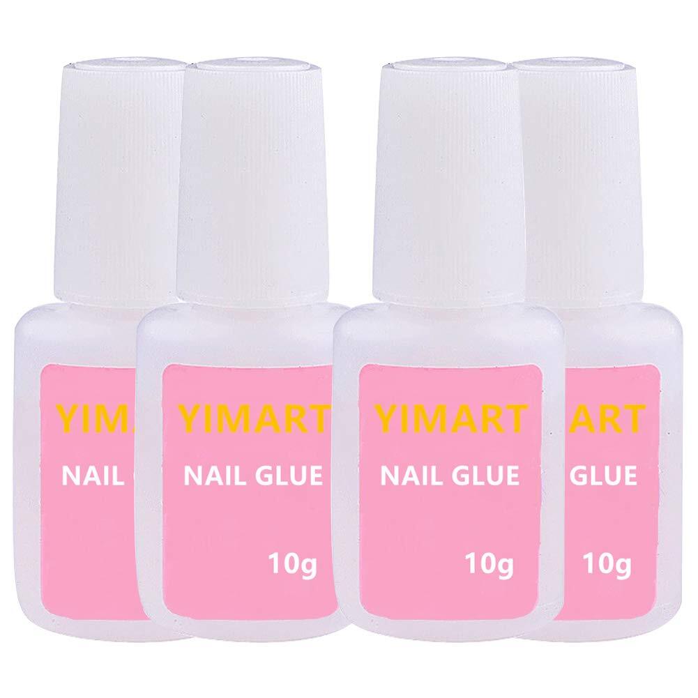 4-Pack Acrylic Nail Glue with Strong Adhesion and Easy Application