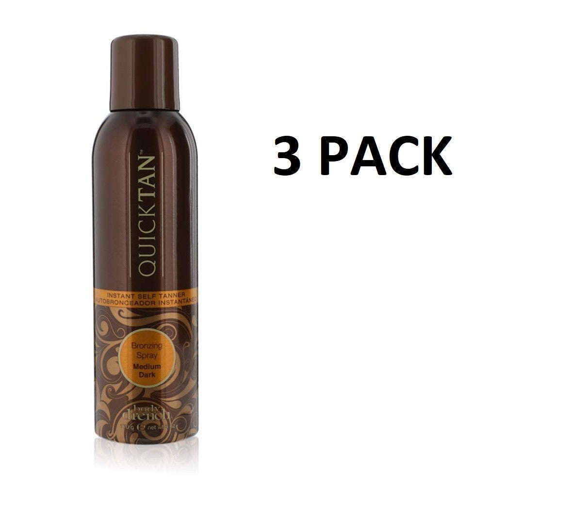 Body Drench Quick Tan Sunless Tanning Mist Medium Dark 6oz - Pack of 3
