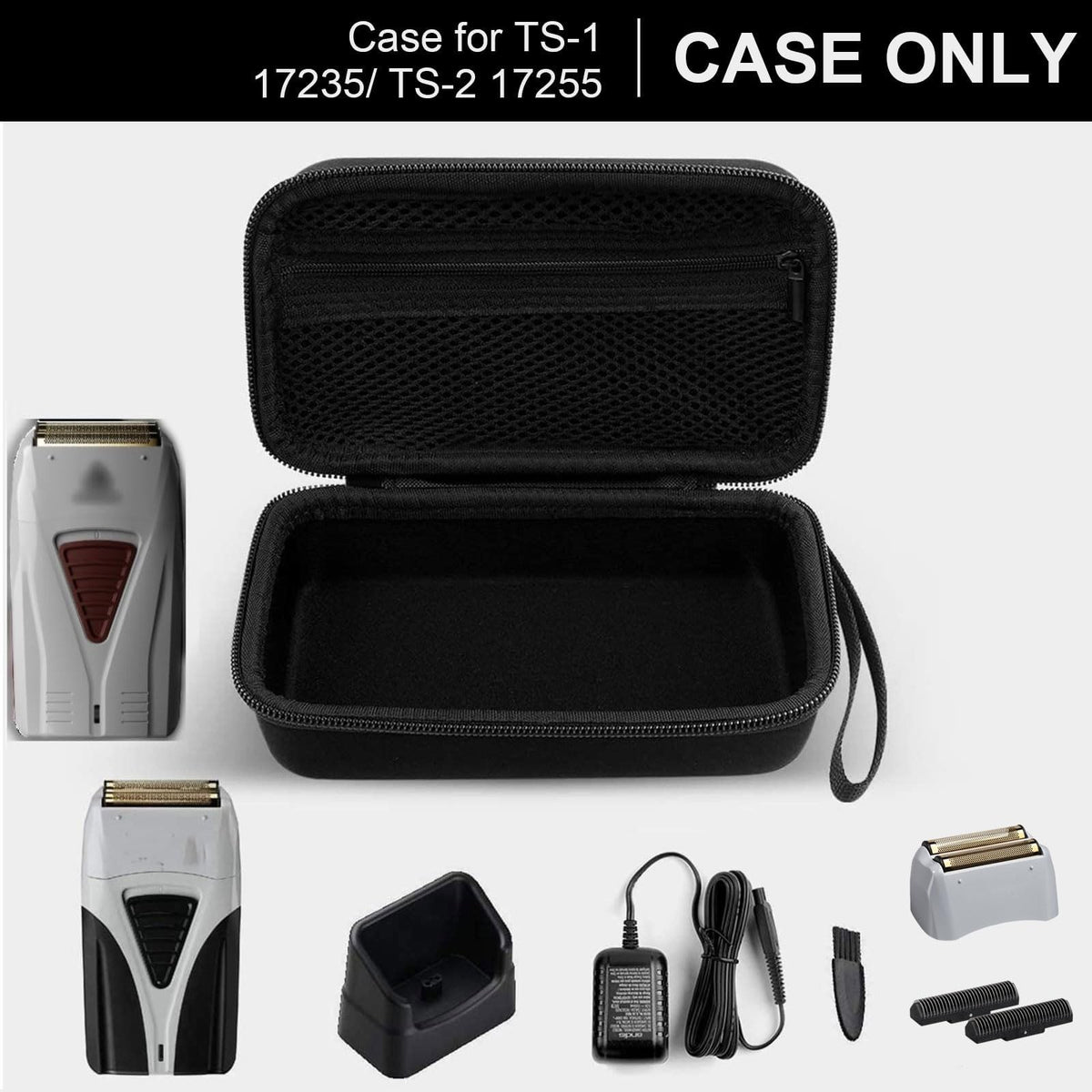 Travel Case for Andis Profoil Lithium Plus Titanium Shaver TS-1 TS-2 | Waterproof EVA Bag