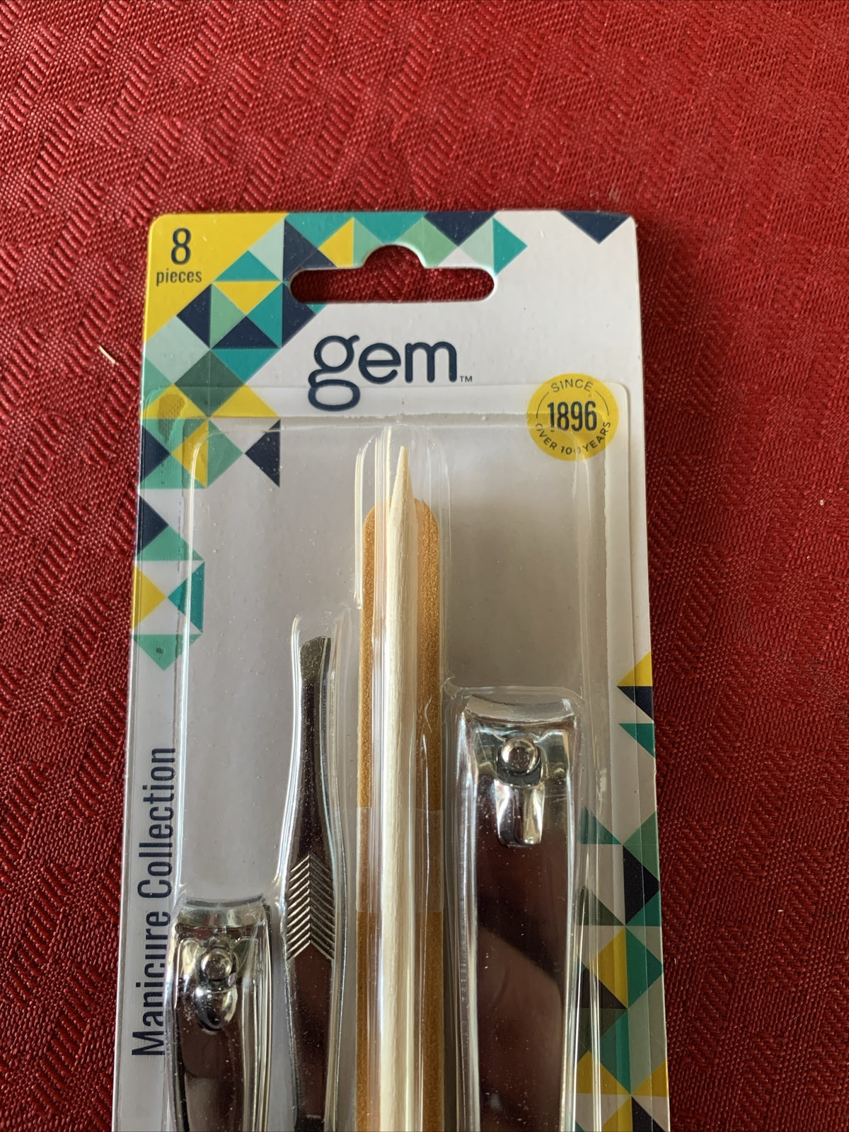 Gem Manicure Collection Kit - Nail Clippers Emery Boards Cuticle Sticks Tweezer