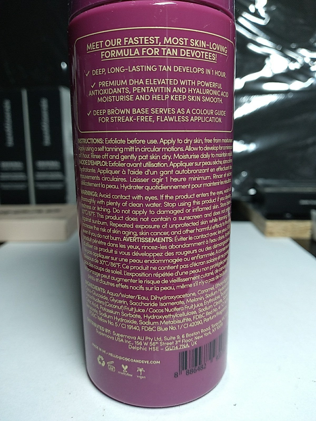 Dark Self Tanner Mousse - Antioxidant Express Tanning Lotion 5.07 fl oz