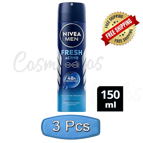 Men's Deodorant Spray 48H Odor Protection Antibacterial Fresh Active