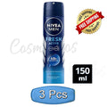 Men's Deodorant Spray 48H Odor Protection Antibacterial Fresh Active