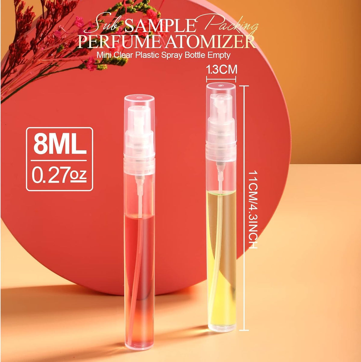 8ml Mini Refillable Spray Bottles 10 Pack for Travel Perfume & Cosmetics
