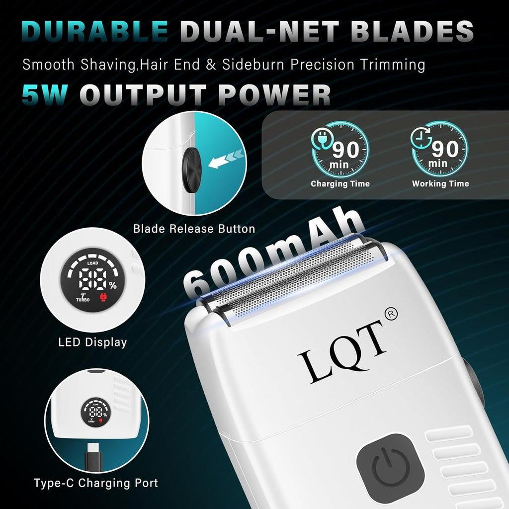 Professional Hair Cutting & Beard Trimmer Set for Men - Wireless with LED Display