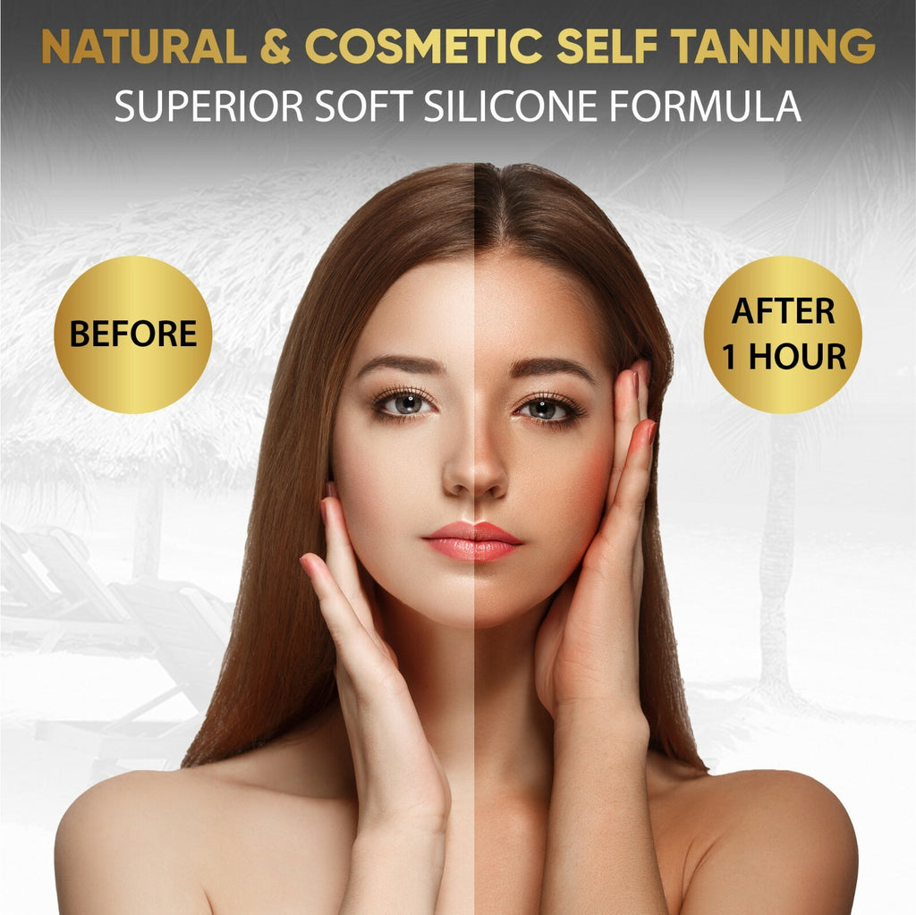 Dark Self Tanning Lotion with Tattoo & Tan Extender - Long-Lasting Bronzer