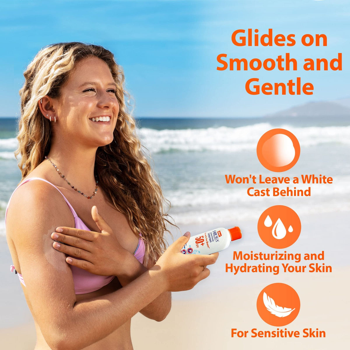 Jellyfish Sting-Blocking Sunscreen SPF 40+ - Reef Safe, Paraben-Free, 4 Fl Oz