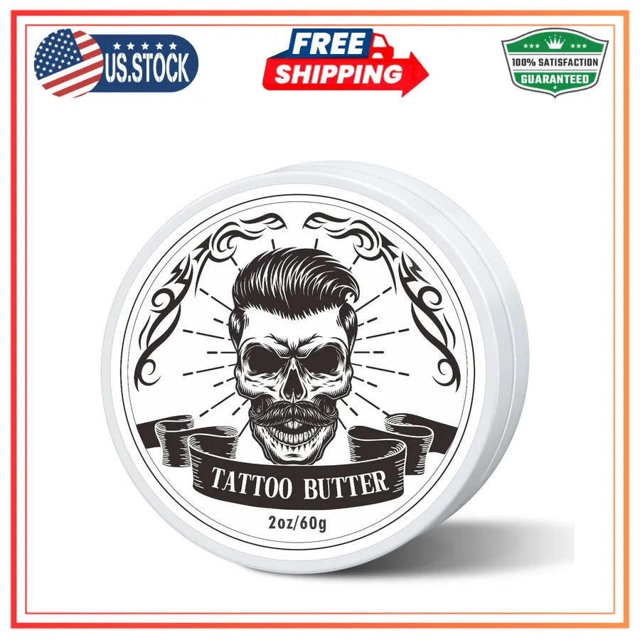 Tattoo Aftercare Butter - Natural Balm for New & Healed Ink 2 oz