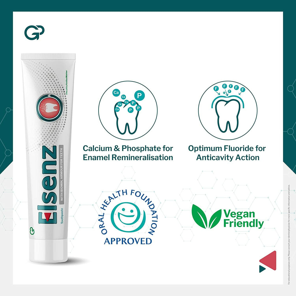 Elsenz Anti-Cavity Fluoride Toothpaste 70g Pack of 2 - Remineralizing Oral Care