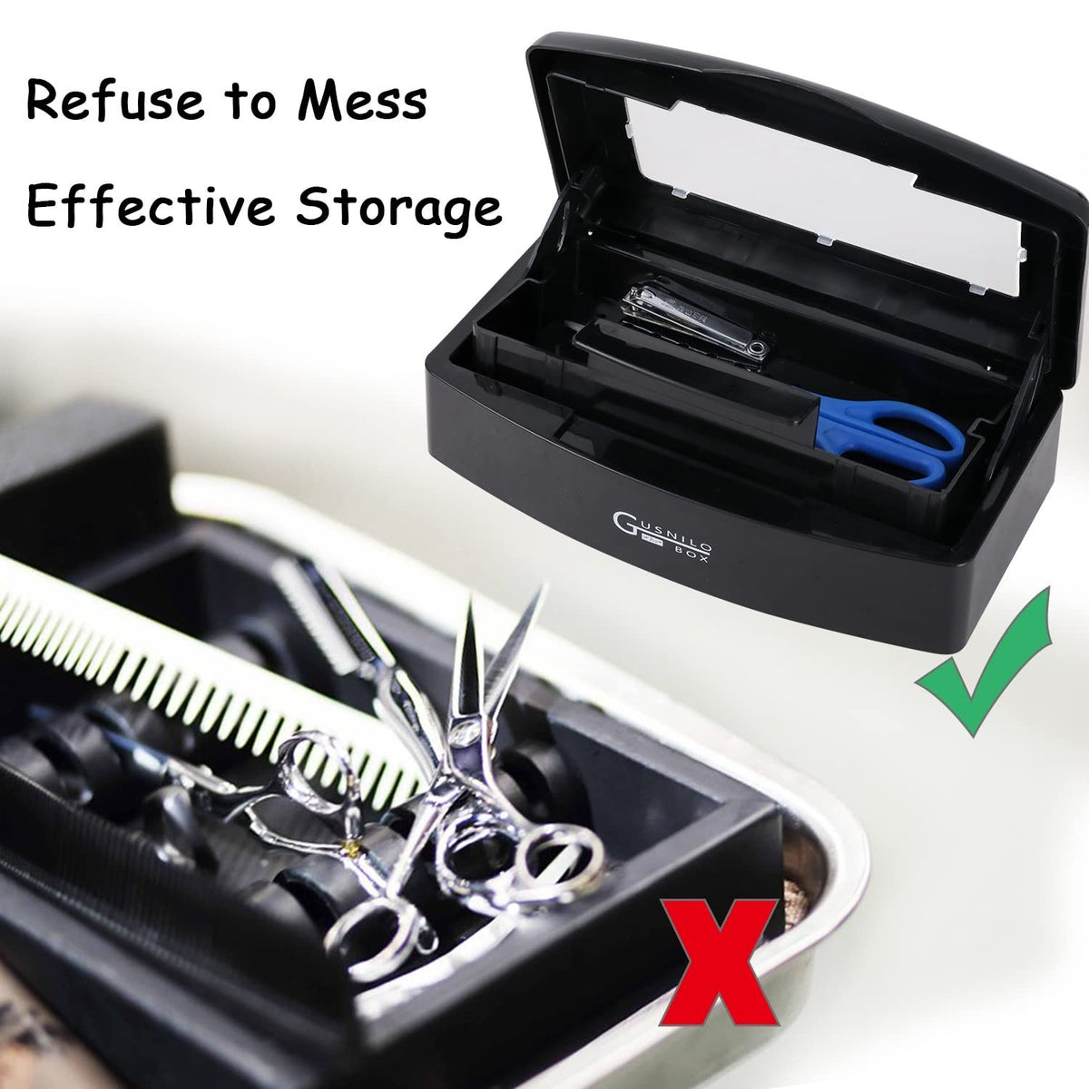 Black Nail Tool Sterilizer with Transparent Lid - Professional Salon Grade