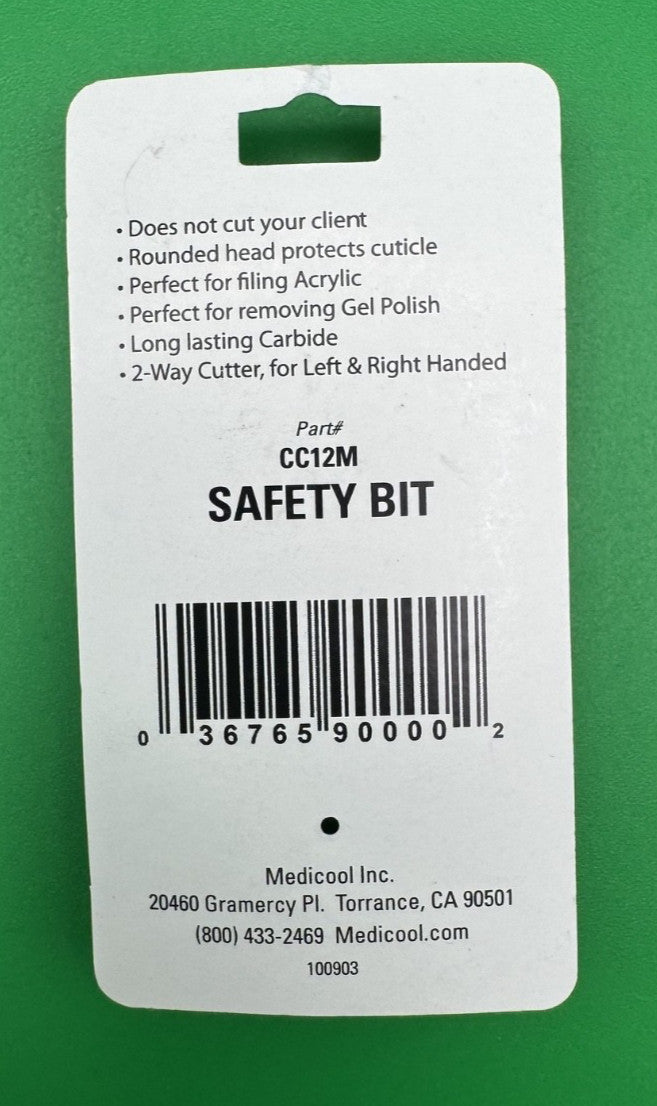 Medicool Medium Grit Carbide Safety Bit CC12M for Precision Drilling