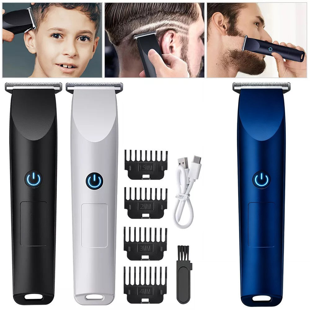 Cordless Men’s Hair Clippers & Beard Trimmer Set - Rechargeable Electric Shaving Machine