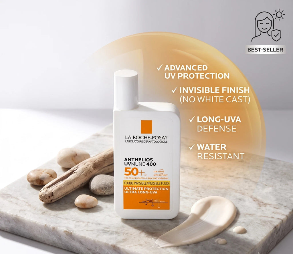 SPF50+ Sunscreen Fluid - Invisible Non-Greasy UV Protection 50ml