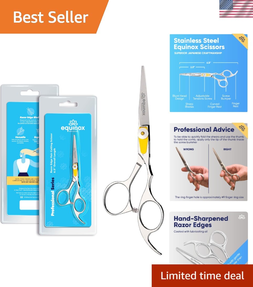 Professional Hair Cutting Scissors 6.5 Inch Japanese Steel Barber Shears