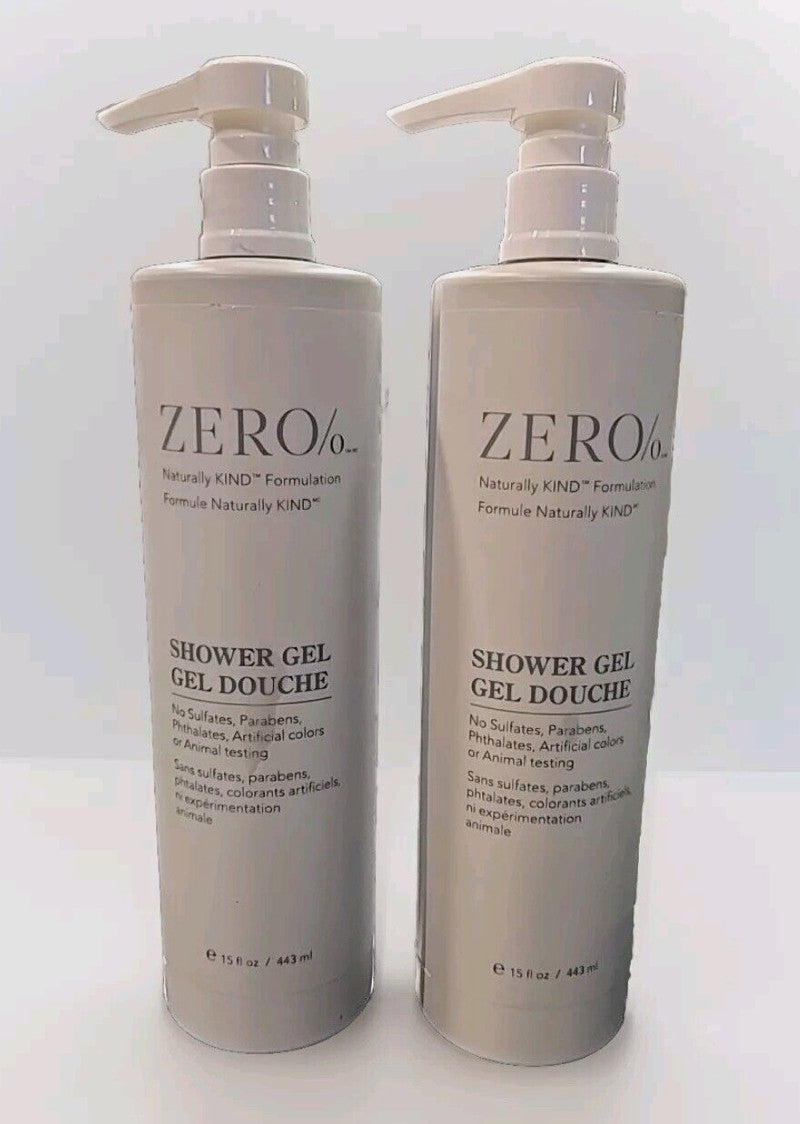 Gilchrist & Soames Zero% Shower Gel - 2 Pack, Hilton Hotel-Quality, 15oz Each