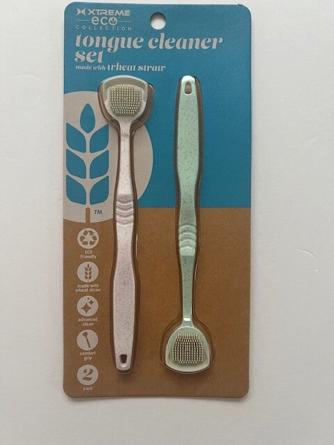Eco Friendly Tongue Cleaner Set - Wheat Straw Anti Bacterial Soft Bristles