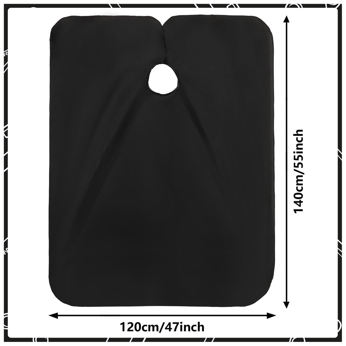 Professional Hair Cutting Cape for Barbers and Salons - Waterproof, Adjustable Snap Closure, 55x47 Inches, 2-Pack