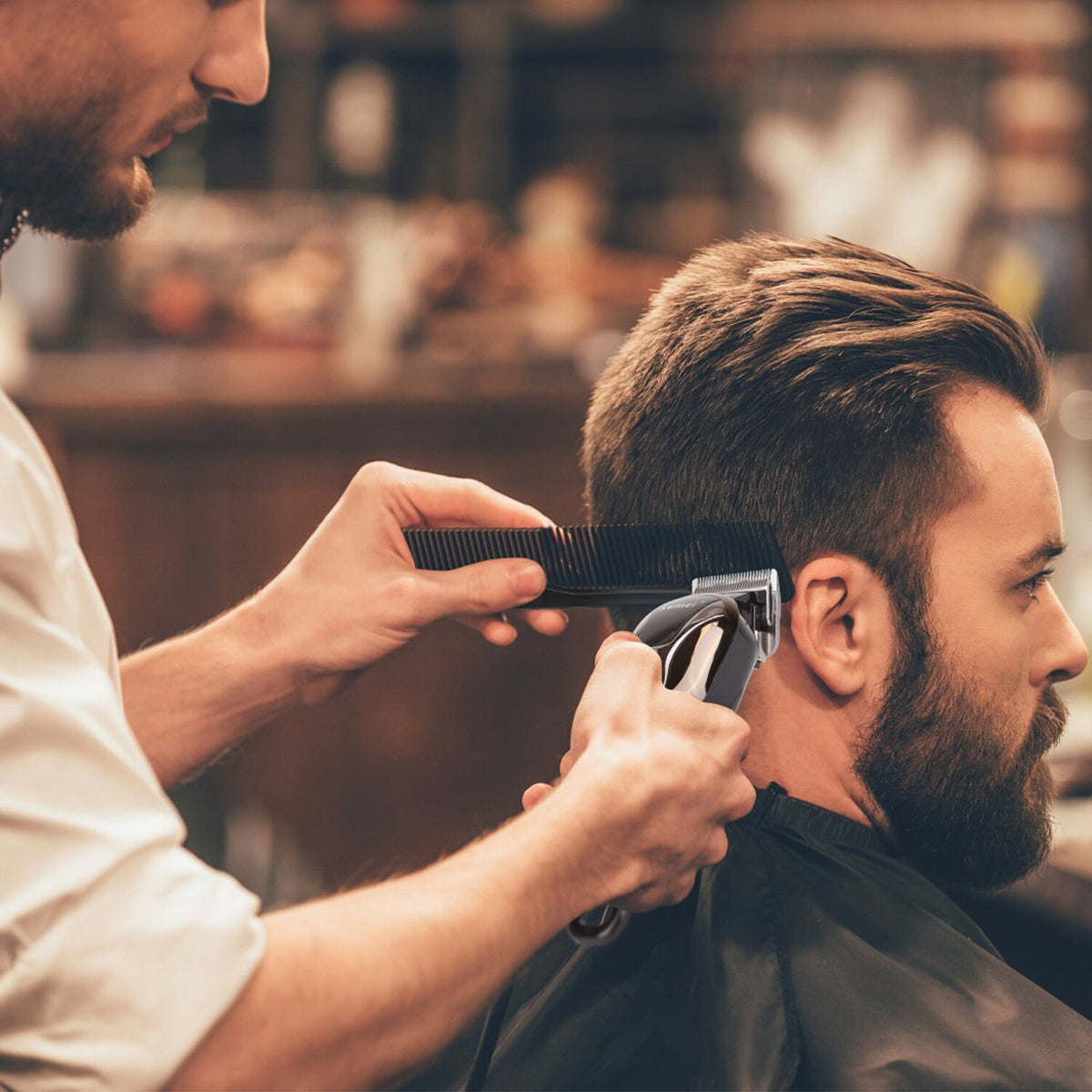 Professional Cordless Hair Clippers Trimmer Kit for Men & Barber Salon Use